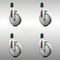 Service Caster 5 Inch 316SS Gray Polyurethane Swivel 1-5/8 Inch Expanding Stem Caster Set SCC SCC-SS316EX20S514-PPUB-158-4 - alternate 2